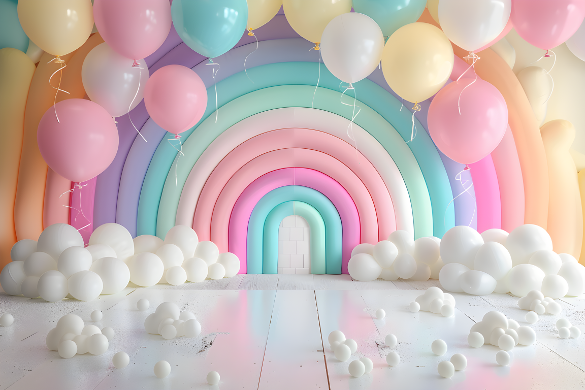 Beautifull Multicolour Rainbow Theme 29 - Backdrop Imperia Printed Backdrop