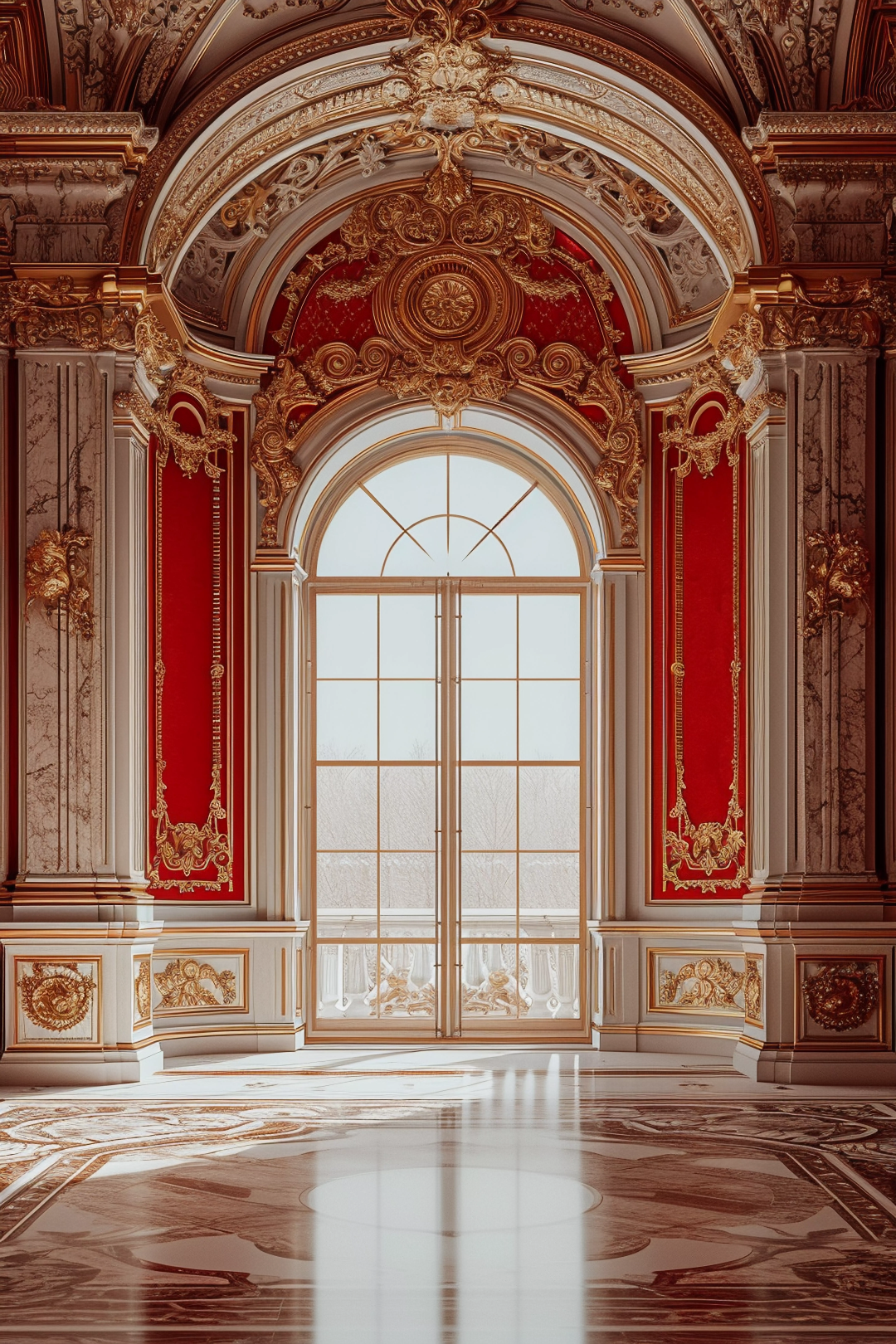 Beautifull Red Luxury Theme For Model Shoot - Backdrop Imperia Printed Backdrop