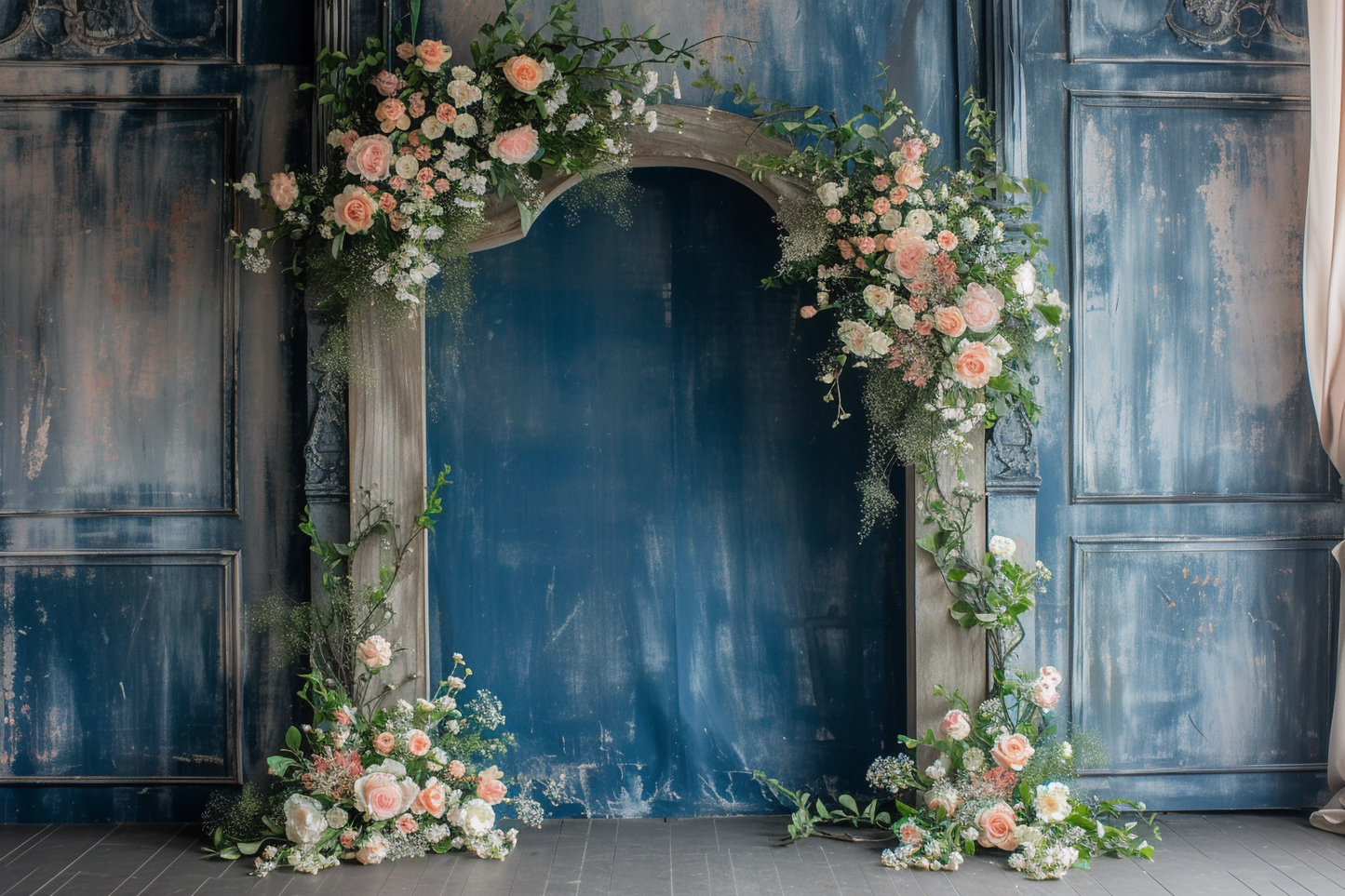 Classic Blue Vintage Theme 14 - Backdrop Imperia Printed Backdrop