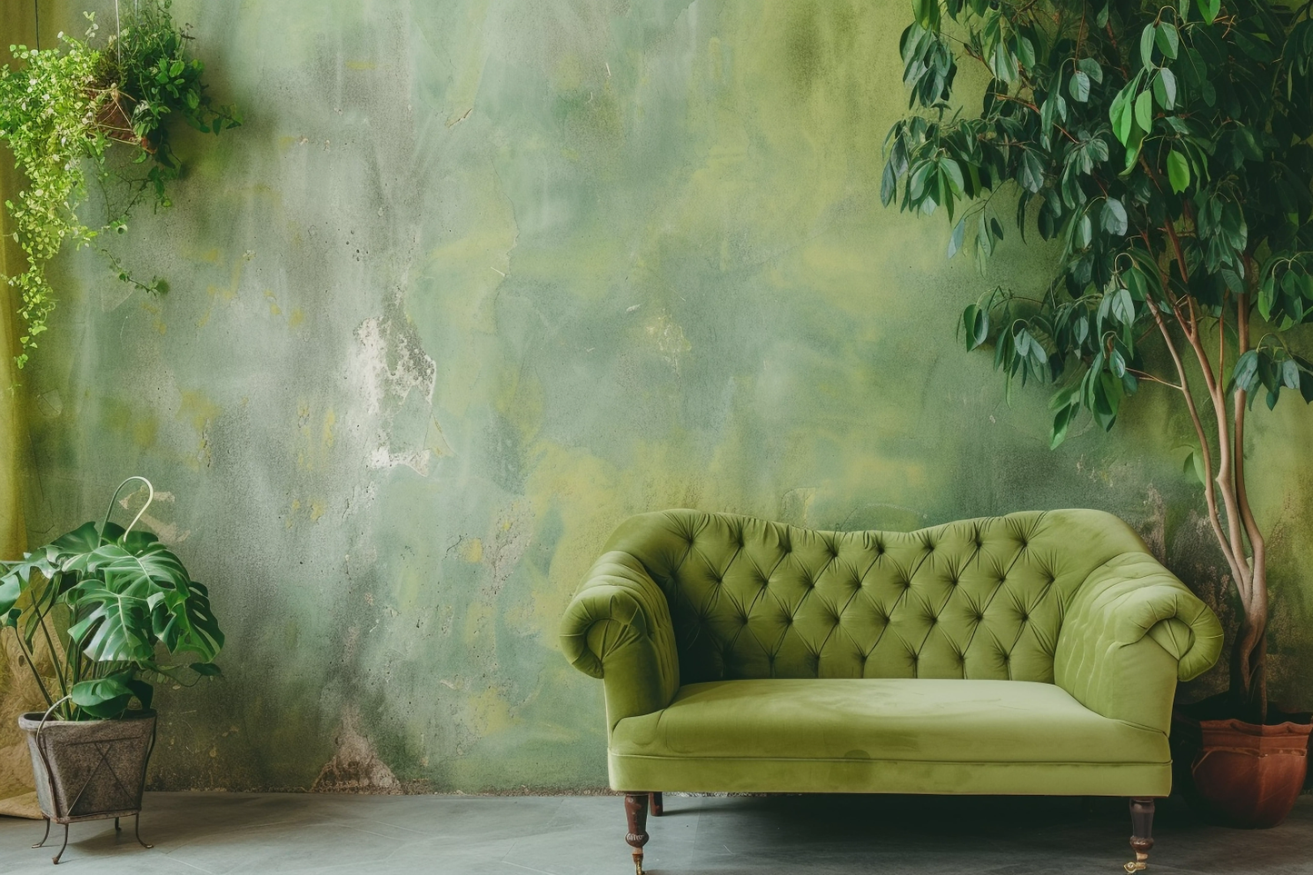 Classic Green Vintage Theme 15 - Backdrop Imperia Printed Backdrop