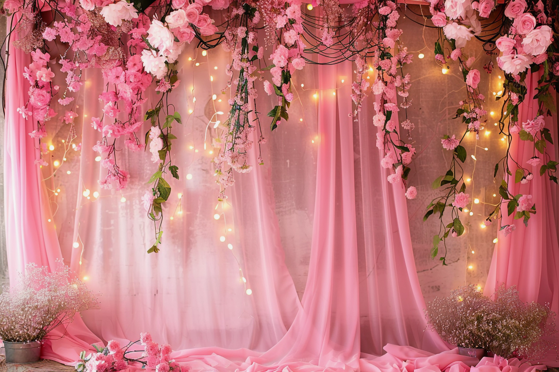 Beautifull Decorated Pink Kids Theme 34 - Backdrop Imperia Printed Backdrop
