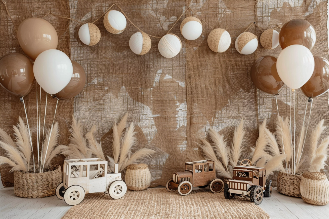 Cute Teddy Kids Boho Theme 10 - Backdrop Imperia Printed Backdrop