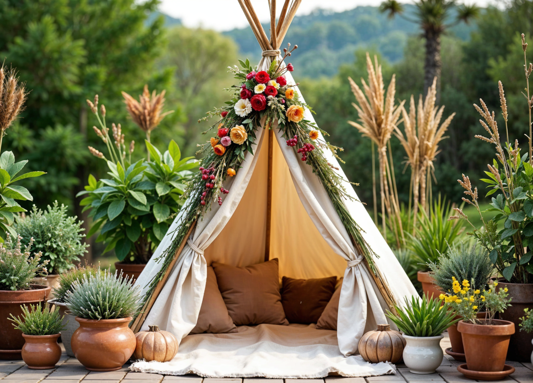 Beautiful Tent House Theme For Kids - Backdrop Imperia Printed Backdrop