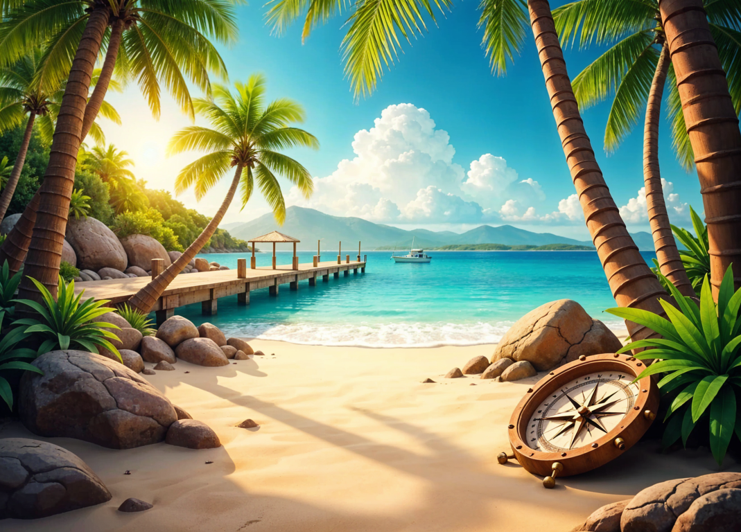 Beautiful Beach Theme For Kids - Backdrop Imperia Printed Backdrop