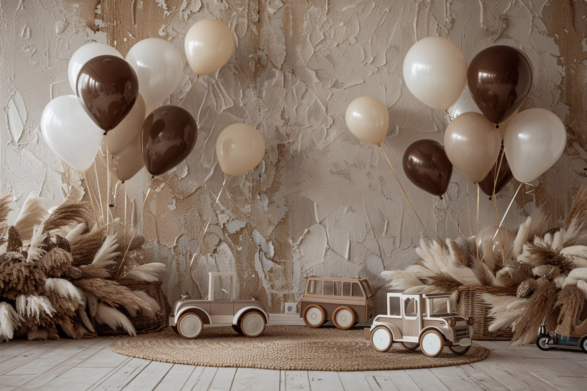 Cute Teddy Kids Boho Theme 13- Backdrop Imperia Printed Backdrop