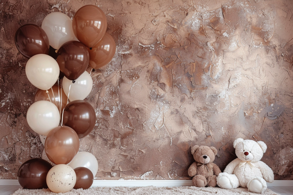 Cute Teddy Kids Boho Theme 14 - Backdrop Imperia Printed Backdrop