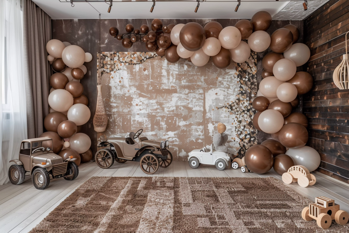 Cute Teddy Kids Boho Theme 15 - Backdrop Imperia Printed Backdrop