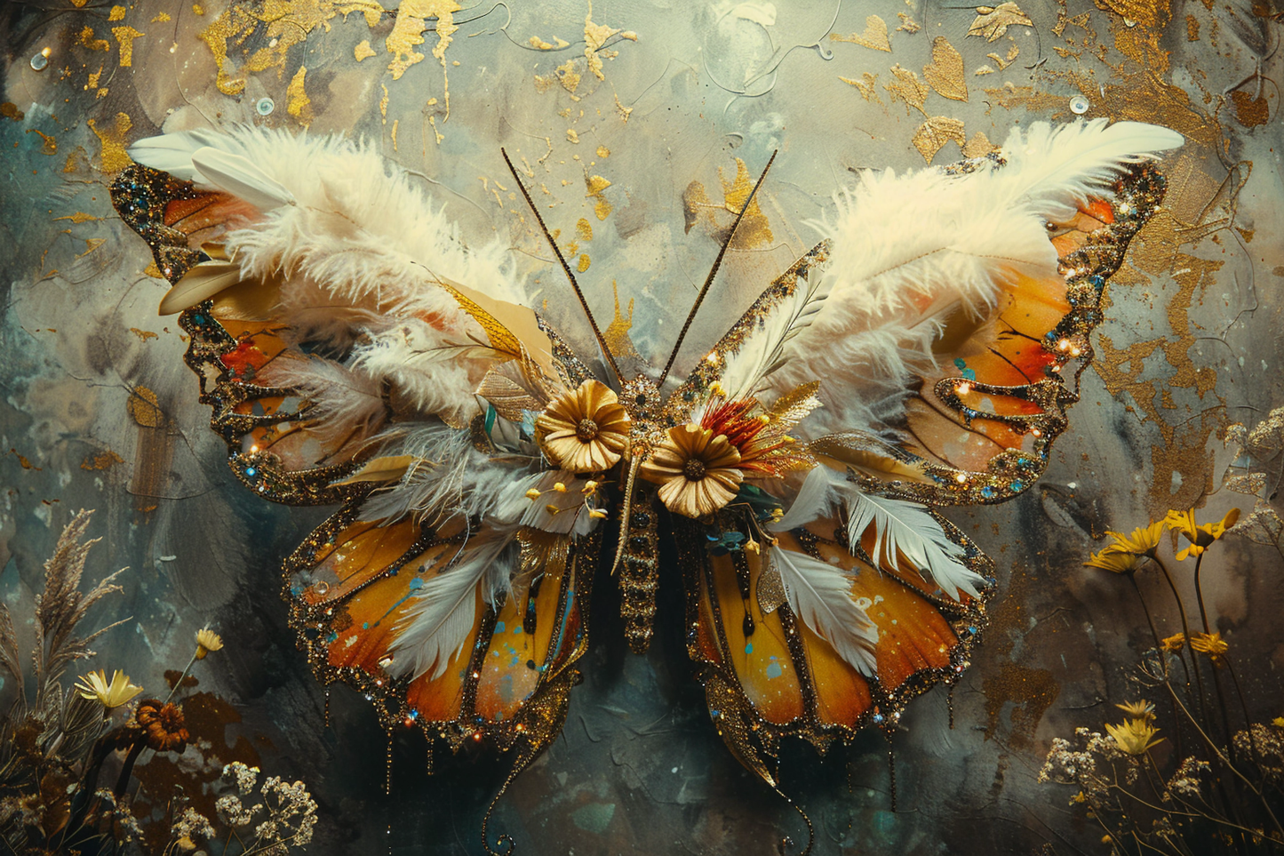 Multicolour Butterfly Wings Backdrop For Photoshoot - Backdrop Imperia Printed Backdrop