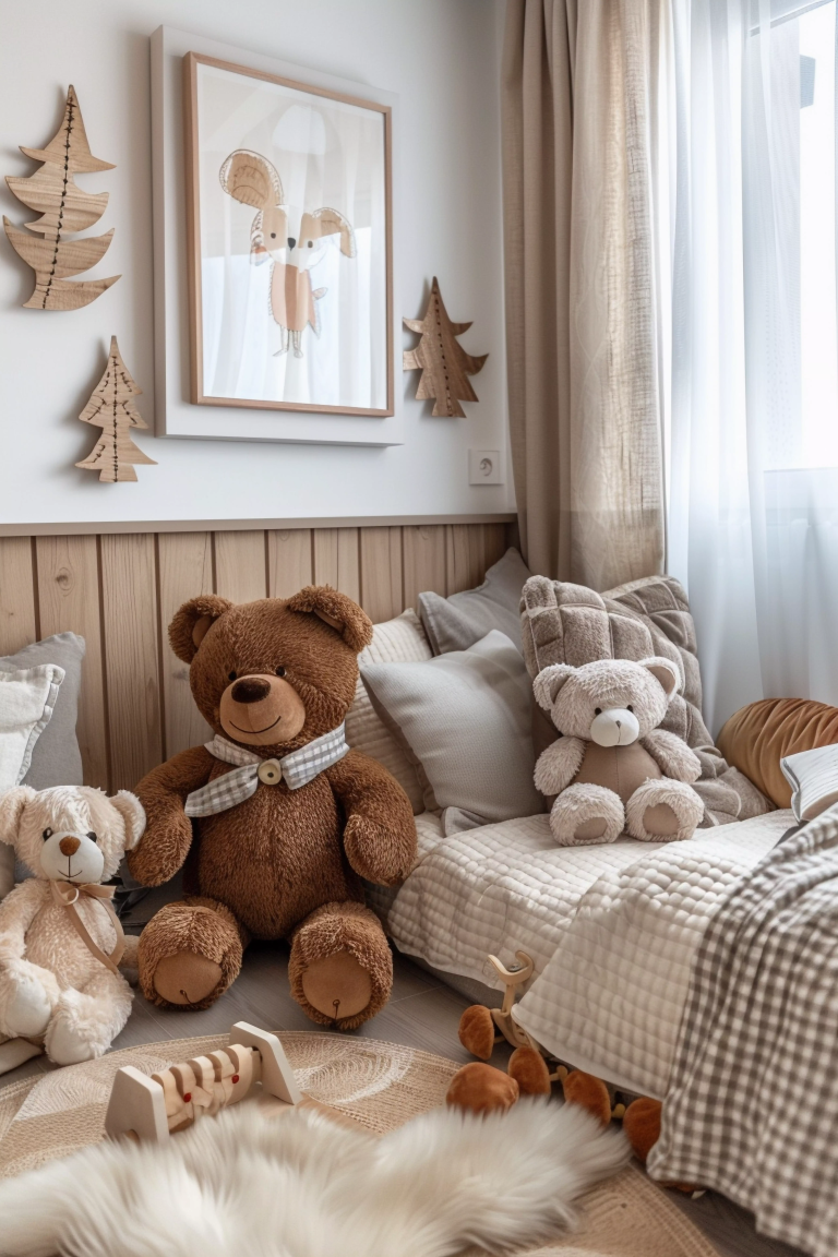 Cute Teddy Kids Boho Theme 1 - Backdrop Imperia Printed Backdrop