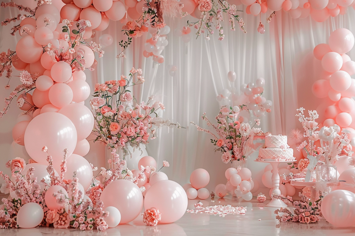 Beautifull Pink Kids Theme 5 - Backdrop Imperia Printed Backdrop