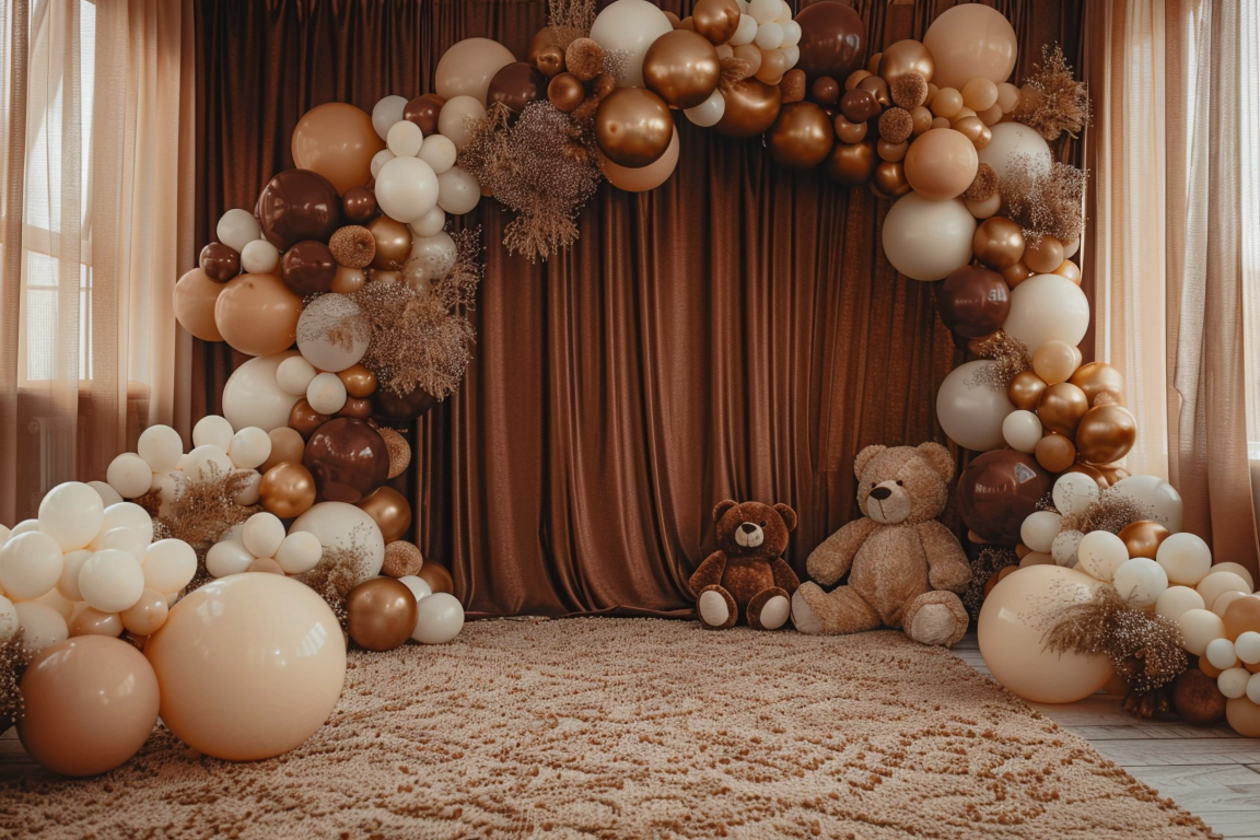 Cute Teddy Kids Boho Theme 19 - Backdrop Imperia Printed Backdrop