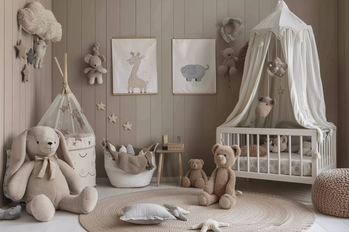 Cute Teddy Kids Boho Theme 20 - Backdrop Imperia Printed Backdrop