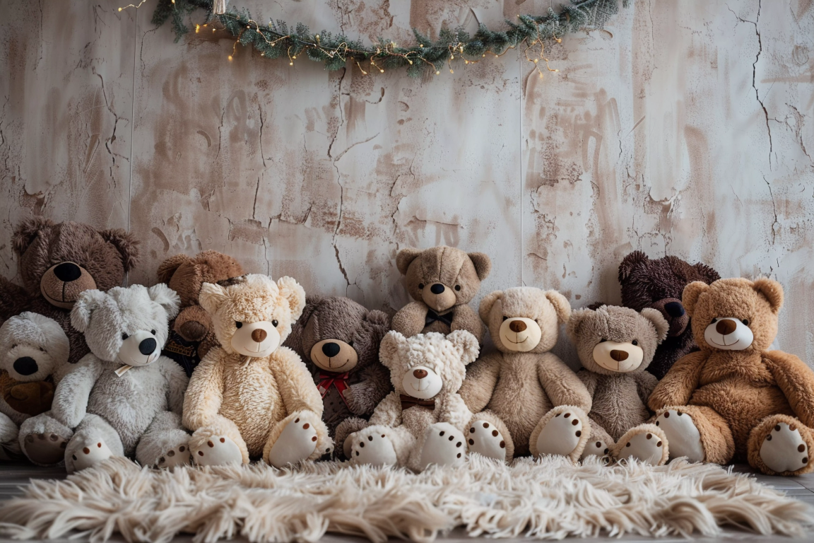 Cute Teddy Kids Boho Theme 2 - Backdrop Imperia Printed Backdrop
