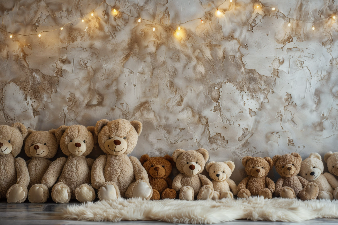Cute Teddy Kids Boho Theme 3 - Backdrop Imperia Printed Backdrop