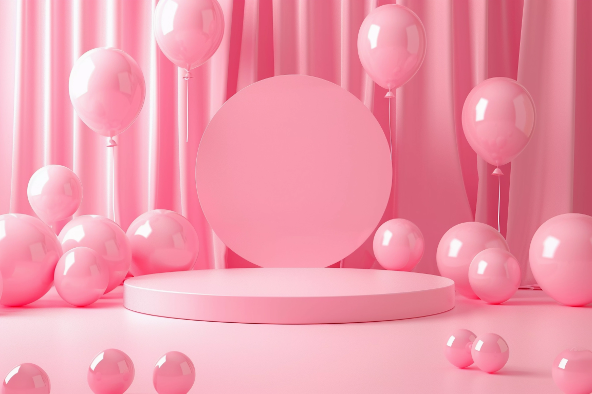 Beautifull Pink Kids Theme 10 - Backdrop Imperia Printed Backdrop