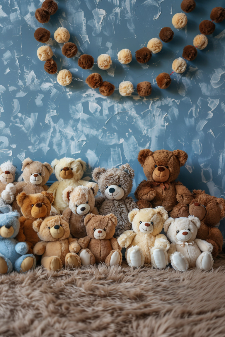 Cute Teddy Kids Boho Theme 5 - Backdrop Imperia Printed Backdrop