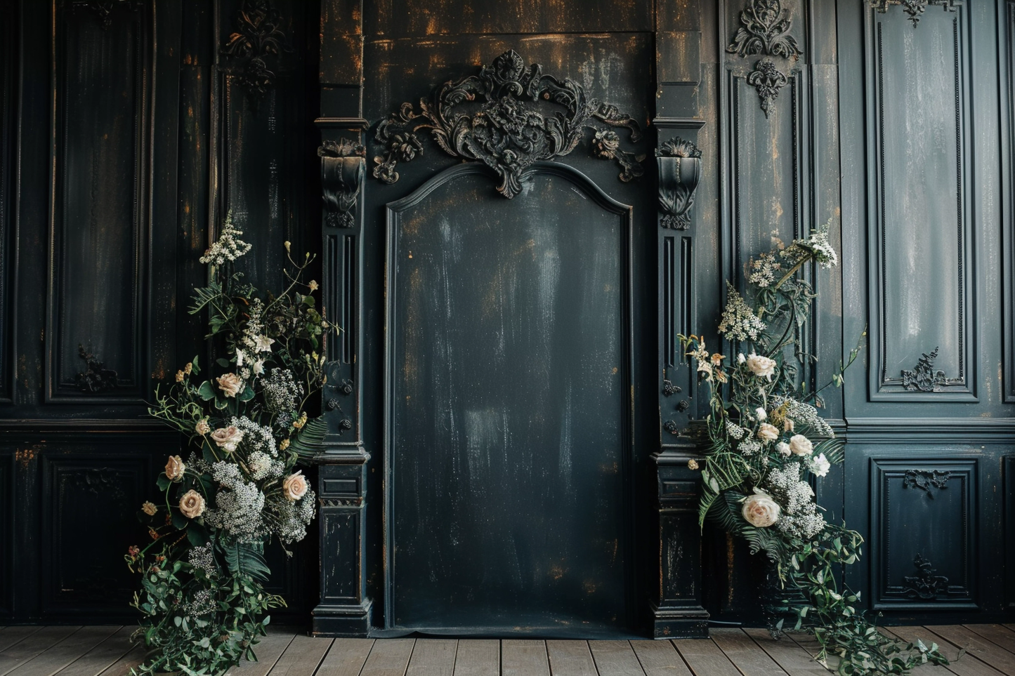 Classic Dark Blue Vintage Theme 1 - Backdrop Imperia Printed Backdrop