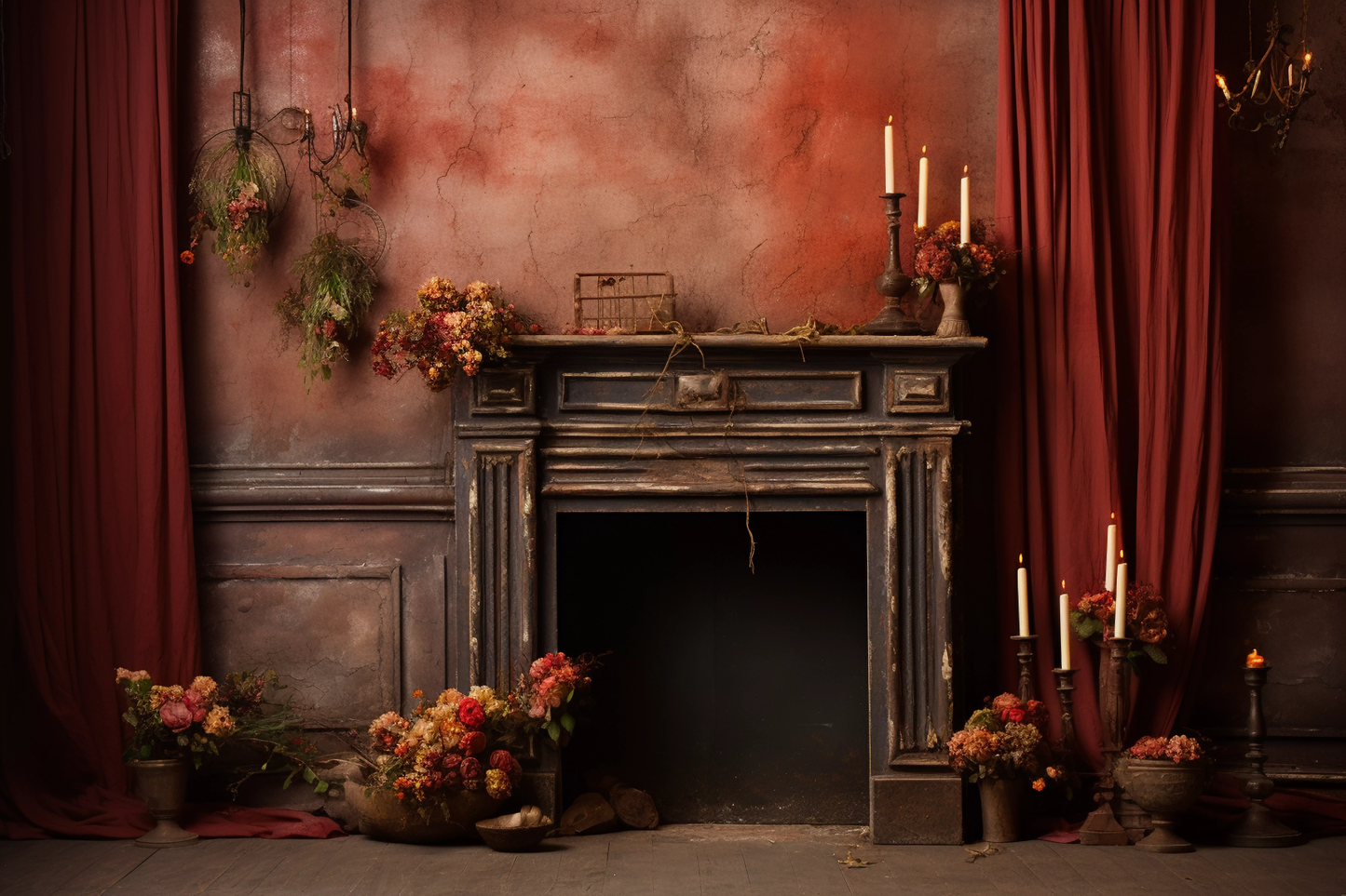 Classic Brown Vintage Theme 21 - Backdrop Imperia Printed Backdrop