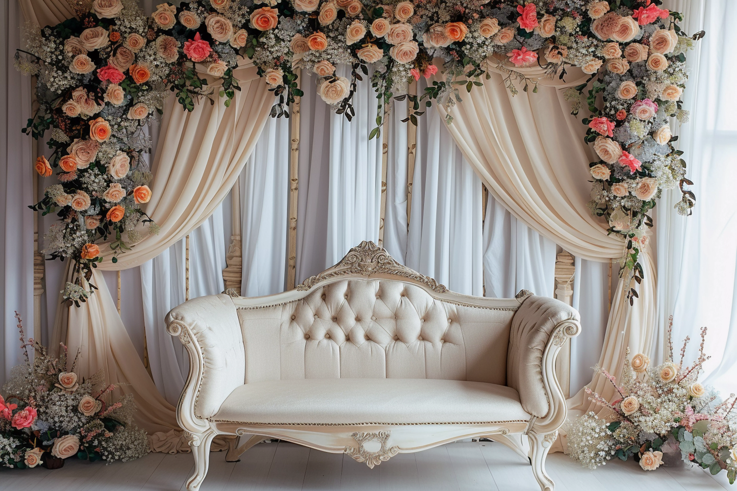 Classic Beige Vintage Theme 31 - Backdrop Imperia Printed Backdrop
