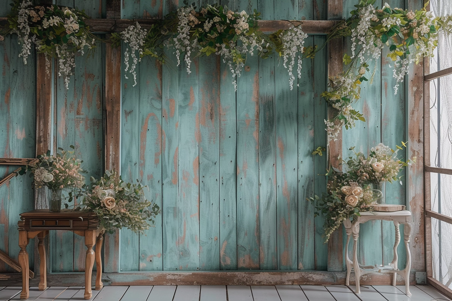 Classic Green Vintage Theme 34 - Backdrop Imperia Printed Backdrop
