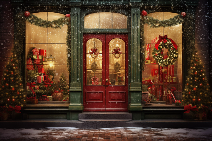 Magical Snowfall Holiday Theme - Backdrop Imperia Printed Backdrop