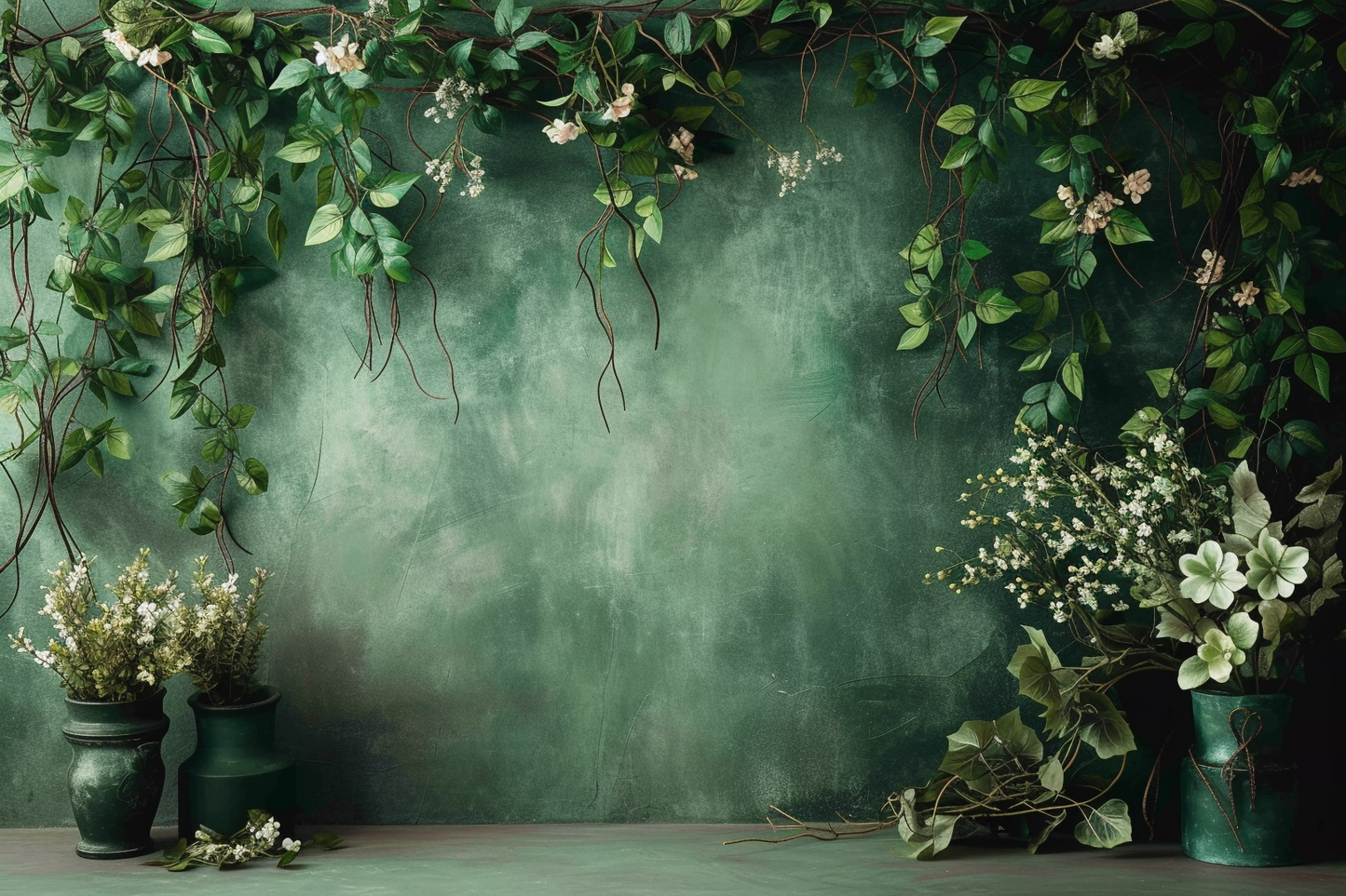 Classic Green Vintage Theme 47 - Backdrop Imperia Printed Backdrop