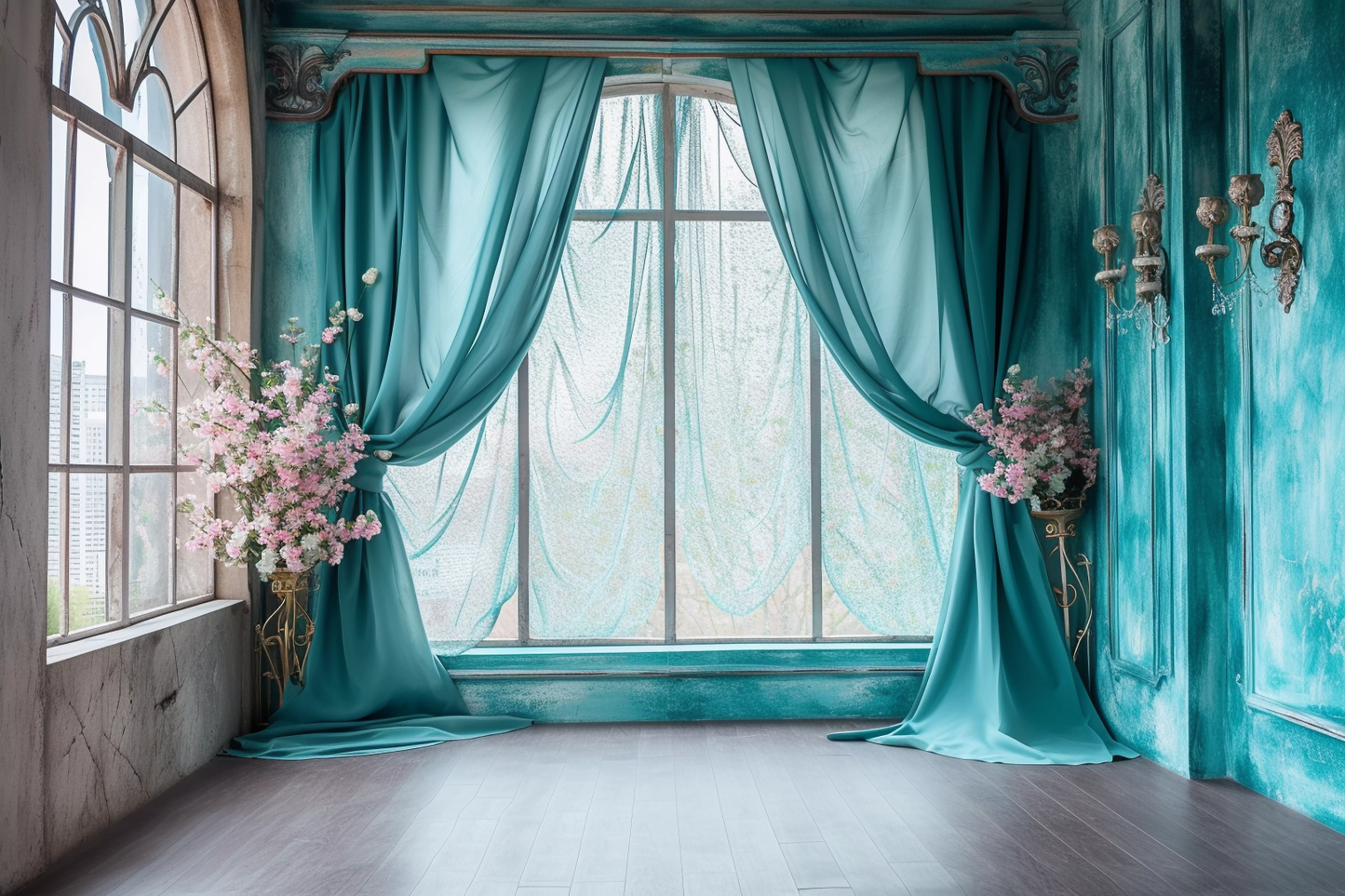 Classic Green Vintage Theme 49 - Backdrop Imperia Printed Backdrop