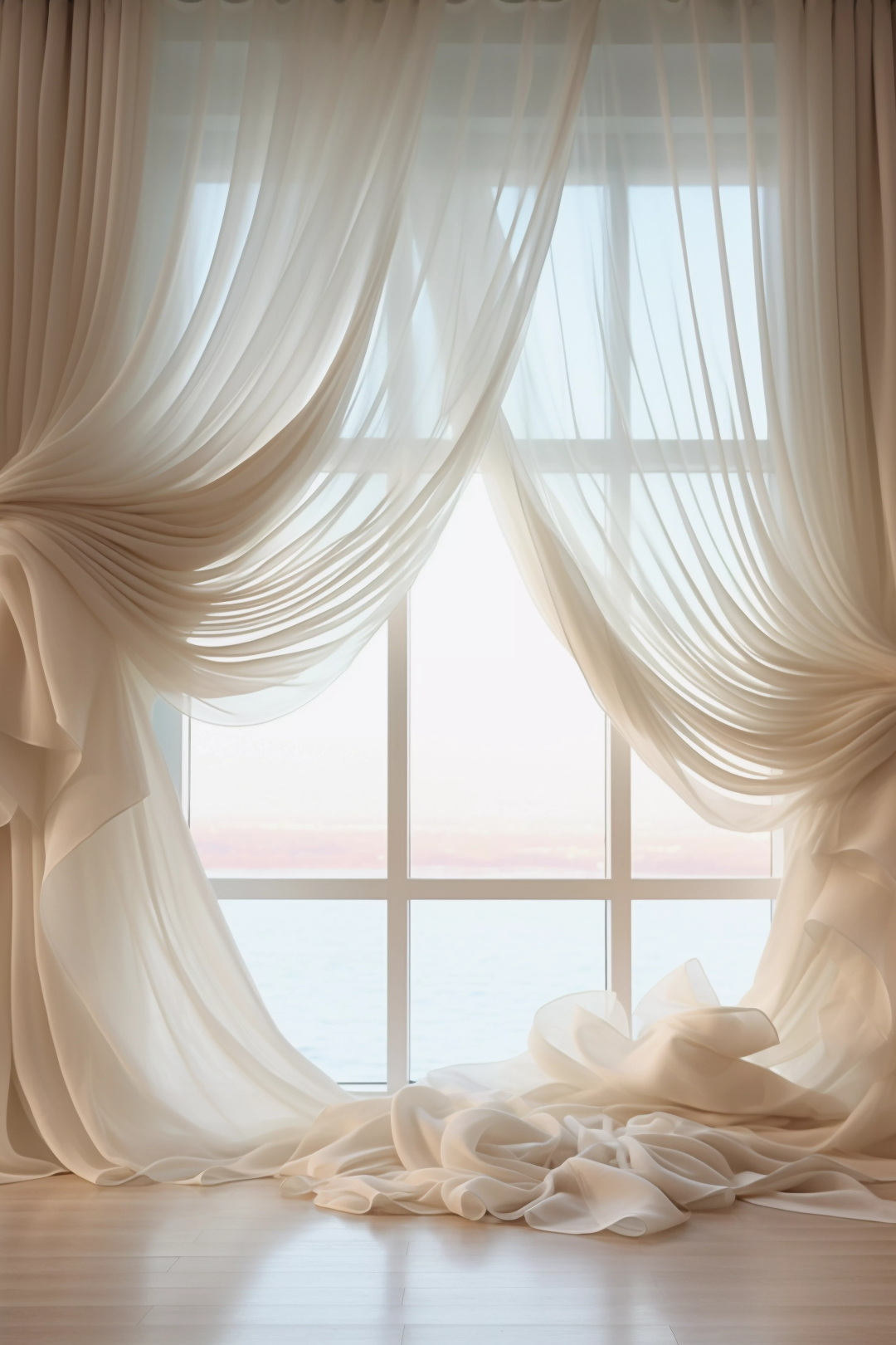Elegant Beige Curtain Theme - Backdrop Imperia Printed Backdrop