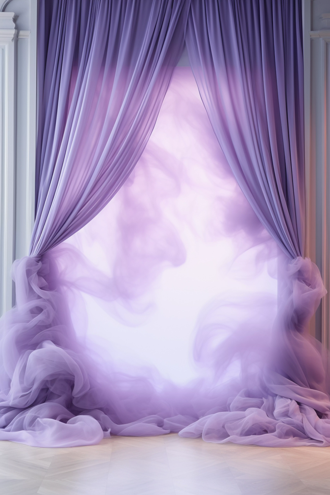 Smoky Purple Curtain Theme - Backdrop Imperia Printed Backdrop