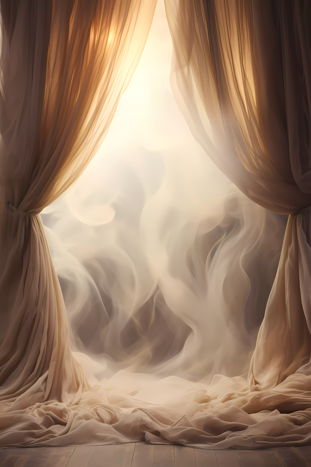 Smoky Brownish Curtain Theme - Backdrop Imperia Printed Backdrop