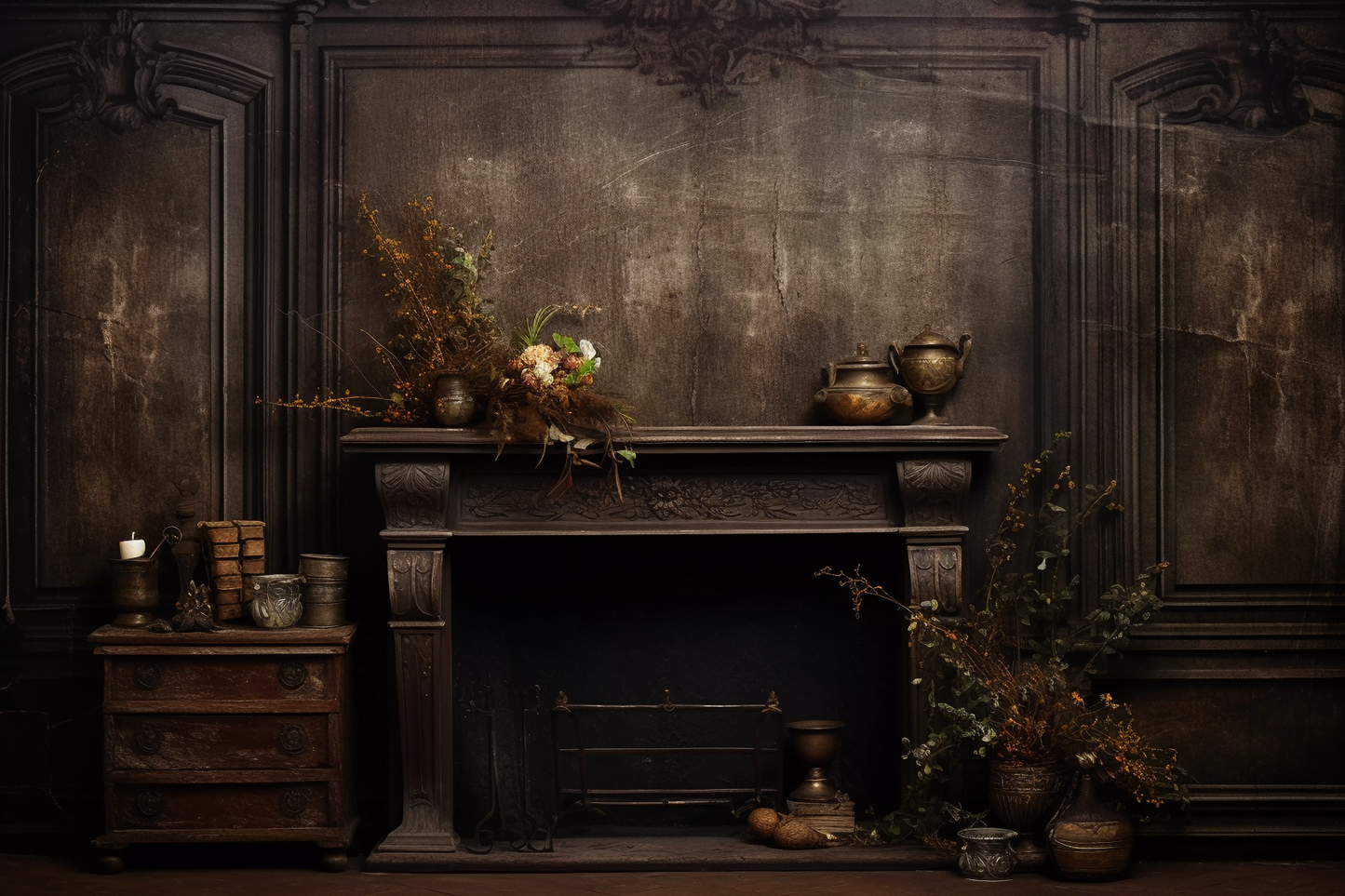 Classic Dark Vintage Theme 68 - Backdrop Imperia Printed Backdrop