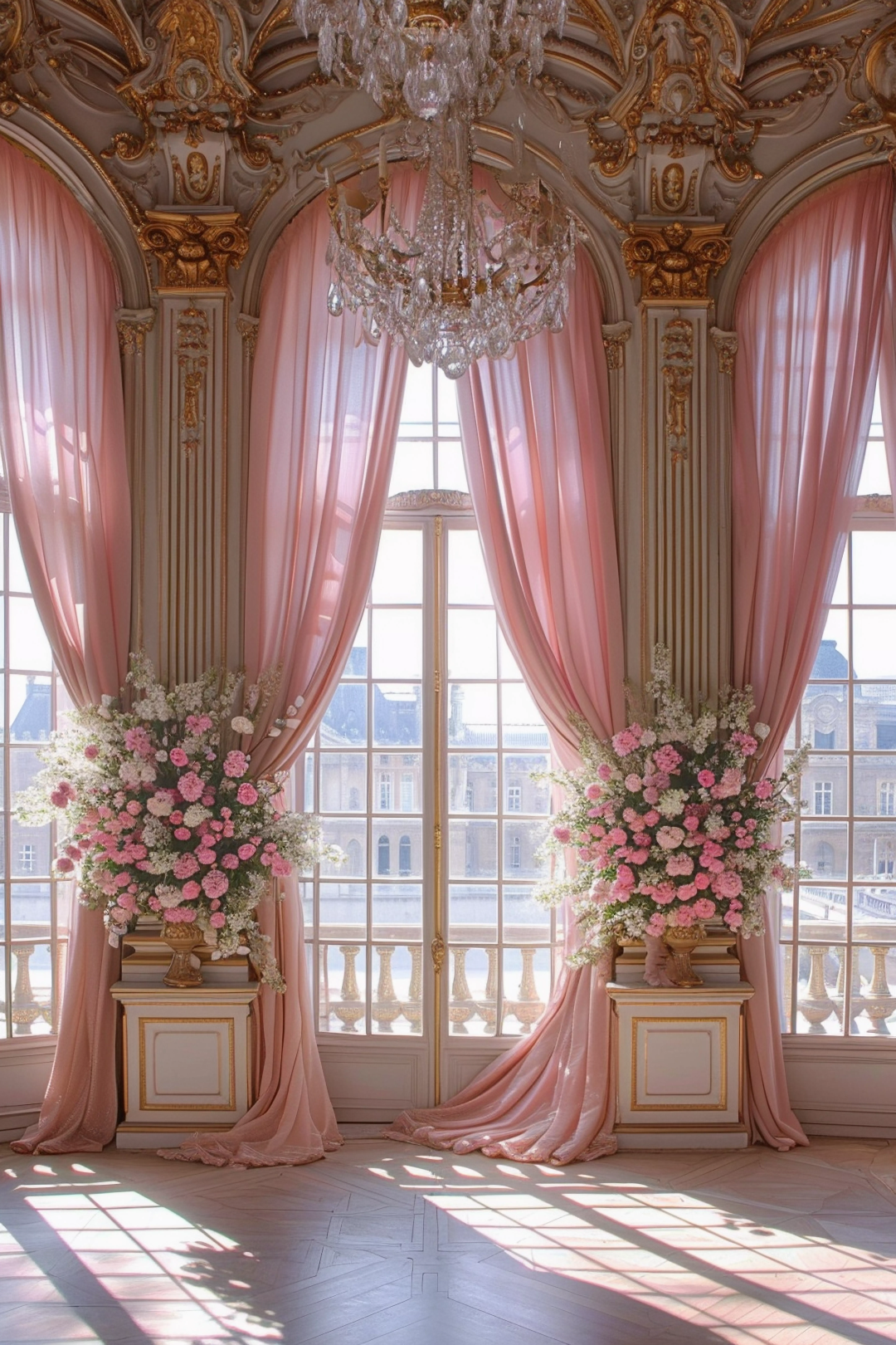 Decorated Pillar Luxury Theme For Model Shoot - Backdrop Imperia Printed Backdrop
