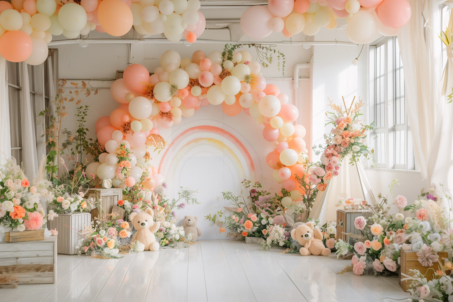 Kids Colourfull Baloon Theme 7 - Backdrop Imperia Printed Backdrop