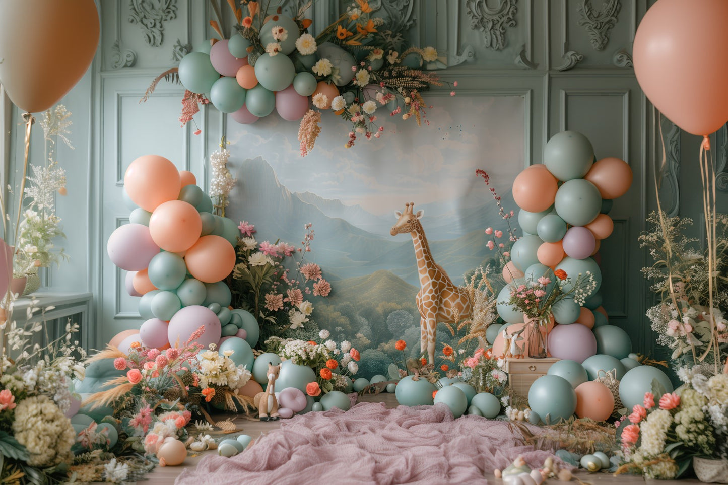 Kids Colourfull Baloon Theme 8 - Backdrop Imperia Printed Backdrop