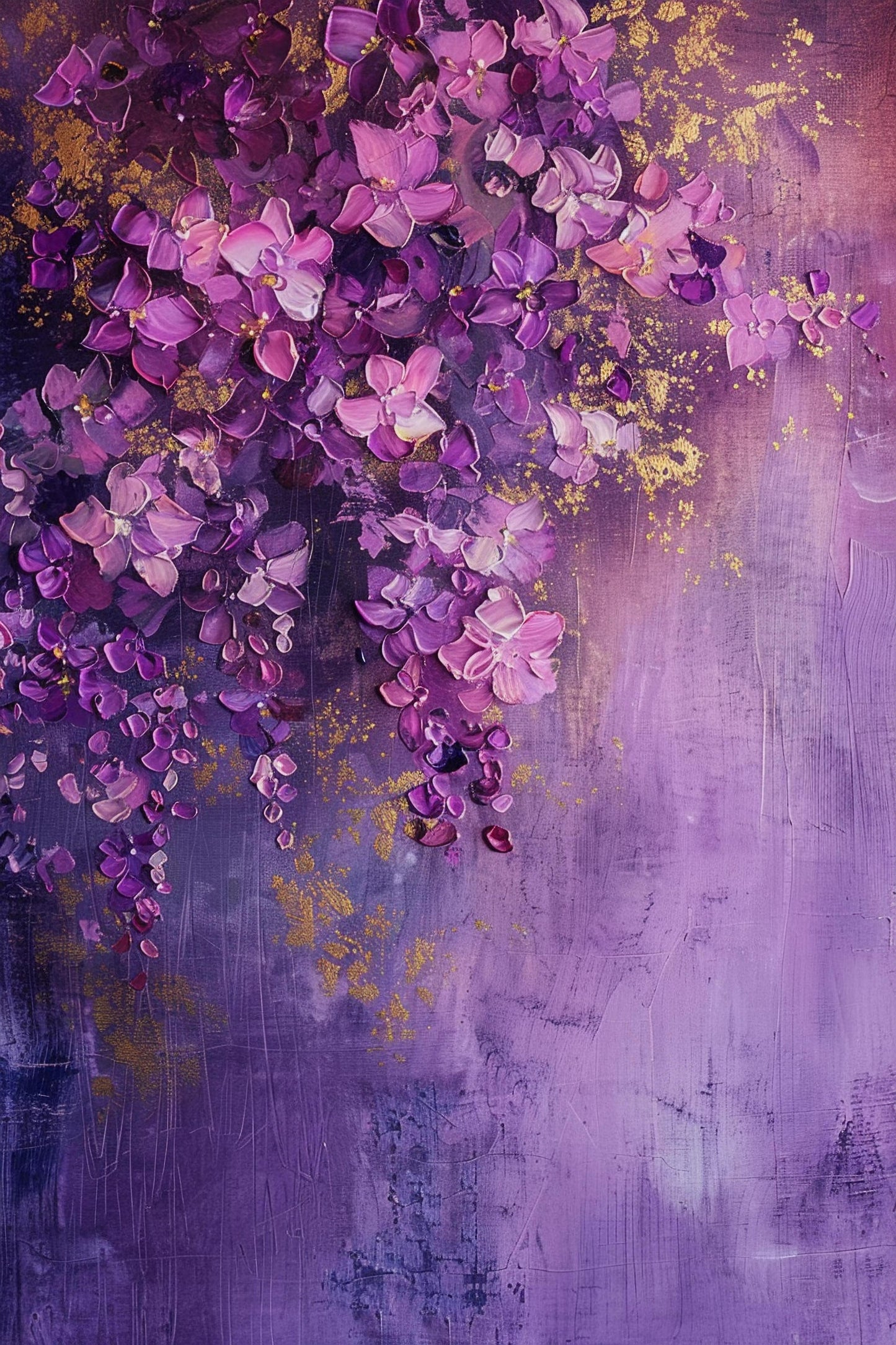 Beautiful Purple Floral Backdrop For Maternity Shoot - Backdrop Imperia Printed Backdrop