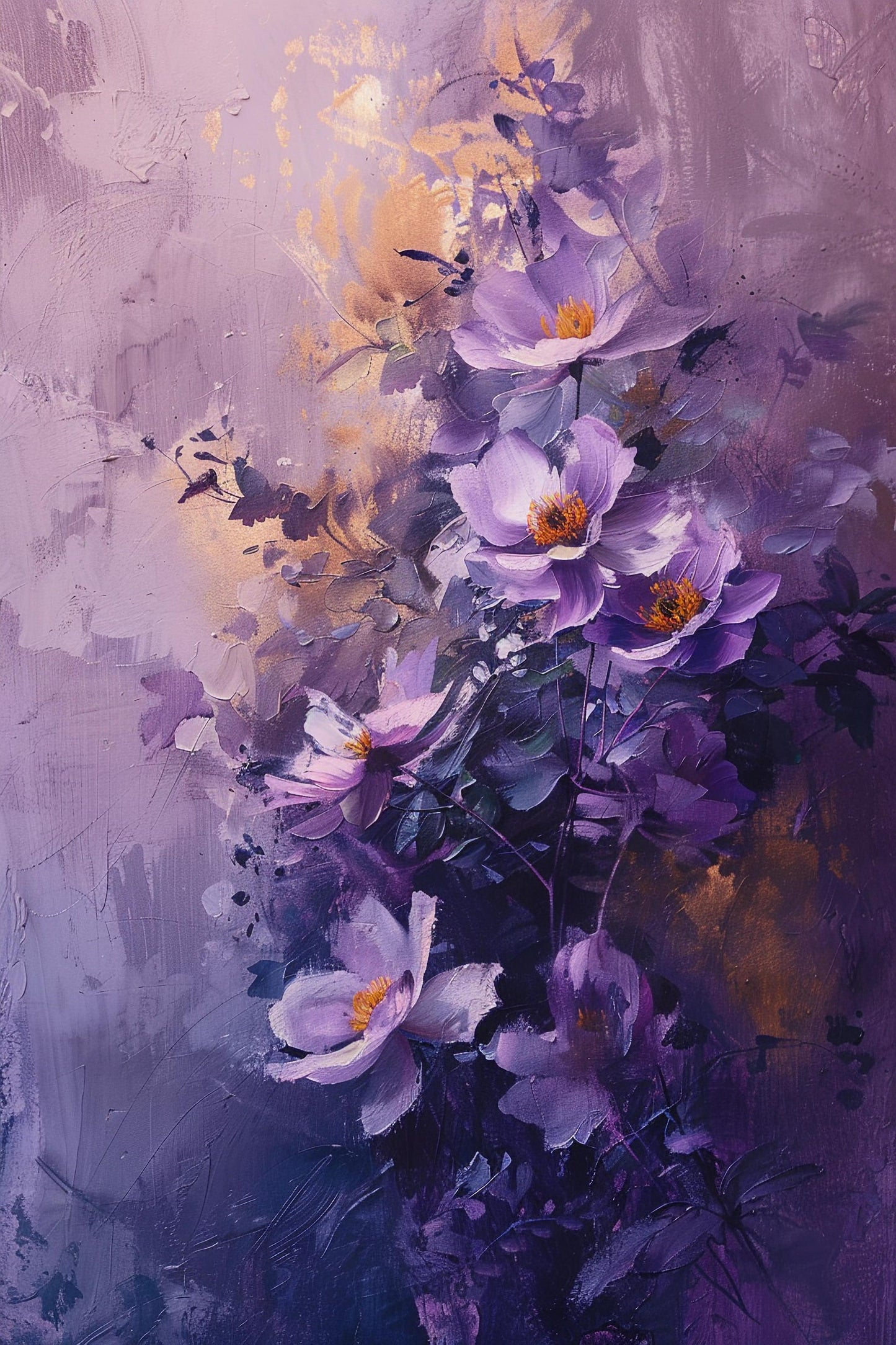 Beautiful Purple Floral Backdrop For Maternity Shoot - Backdrop Imperia Printed Backdrop
