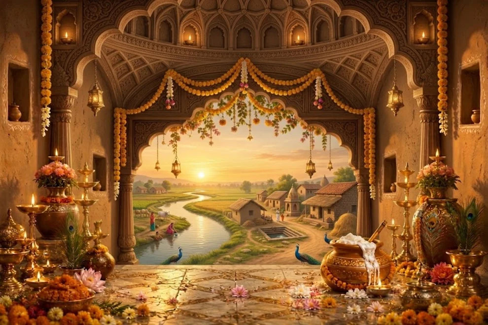 Premium Janmashtami Backdrops for Divine Celebrations