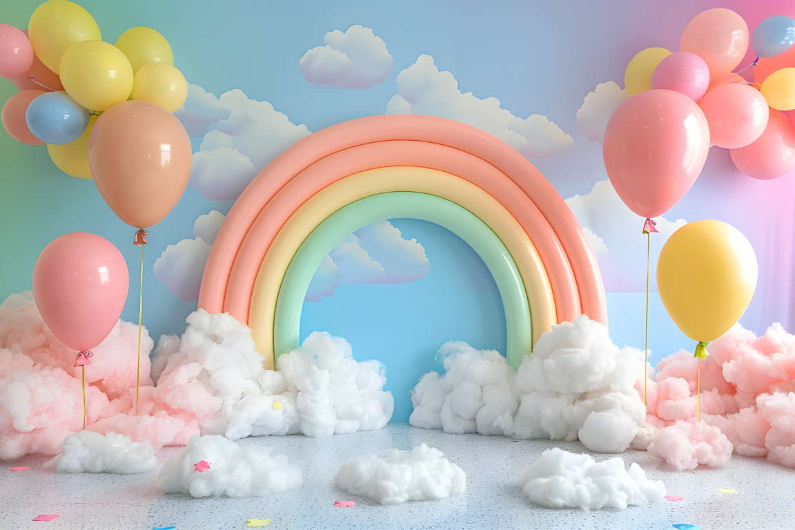 Beautifull Multicolour Rainbow Theme 13 - Backdrop Imperia Printed Backdrop