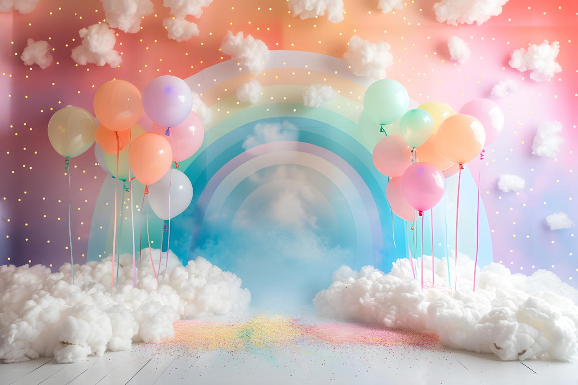 Beautifull Multicolour Rainbow Theme 22 - Backdrop Imperia Printed Backdrop