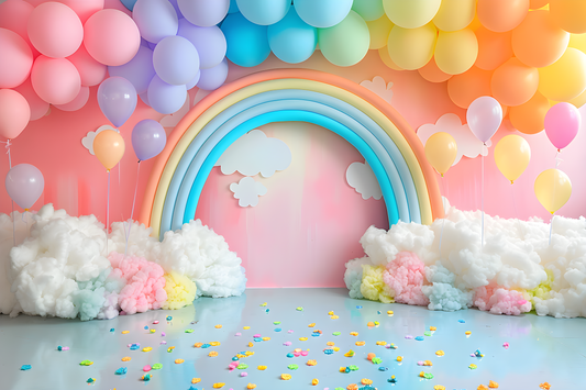 Beautifull Multicolour Rainbow Theme 4 - Backdrop Imperia Printed Backdrop