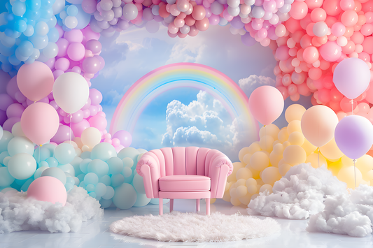 Beautifull Multicolour Rainbow Theme 7 - Backdrop Imperia Printed Backdrop