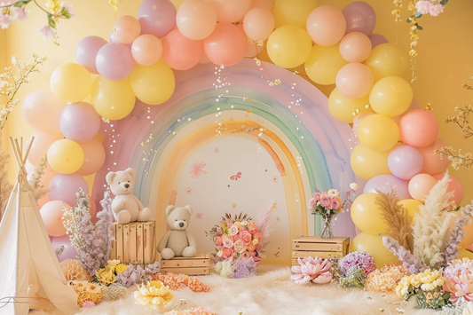 Multicolour Kids Balloon Theme 10 - Backdrop Imperia Printed Backdrop