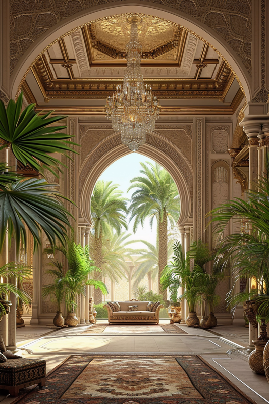 Luxury & Green Theme For Model Shoot - Backdrop Imperia Printed Backdrop