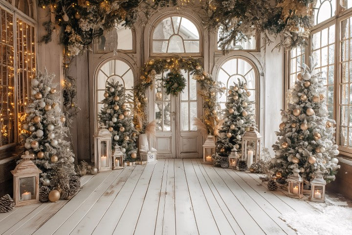 Christmas White Door Theme - Backdrop Imperia Printed Backdrop