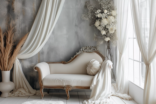 Classic White Vintage Theme 17 - Backdrop Imperia Printed Backdrop