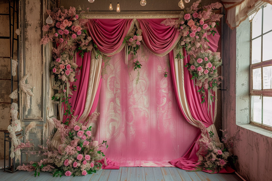 Classic Pink Vintage Theme 18 - Backdrop Imperia Printed Backdrop