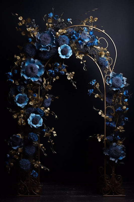 Dark Floral Backdrop For Maternity Shoot - Backdrop Imperia Printed Backdrop