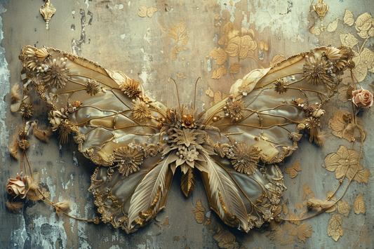Gold Butterfly Wings Theme 5 - Backdrop Imperia Printed Backdrop