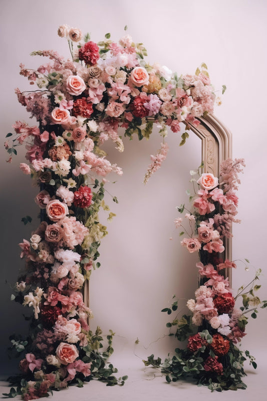 Pink Floral Backdrop For Maternity Shoot - Backdrop Imperia Printed Backdrop