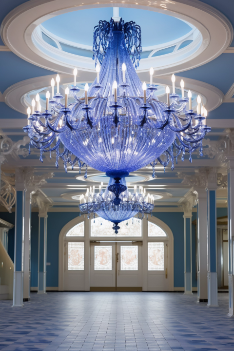 Blue chandelier Theme For Model Shoot - Backdrop Imperia Printed Backdrop